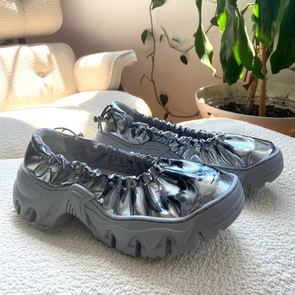 ROMBAUT silver boccaccio ll aura ballerina flats